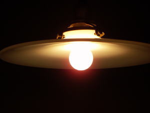 昭和レトロ風なガラスライト