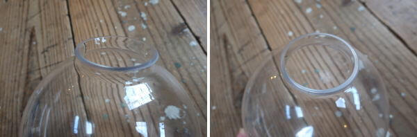 透明感のあるクリアタイプのシンプルな丸型ガラス製シェード