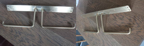 おしゃれの代名詞ブラスのダブルトイレットペーパーホルダー