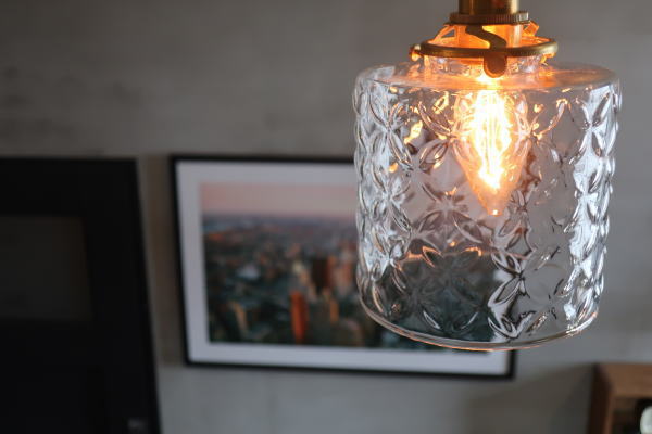 昭和レトロなガラス照明の販売