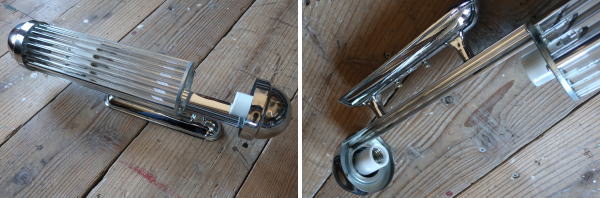 アクセントになるガラススティック壁付け照明