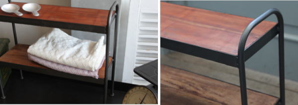 ナチュラルインテリア アイアンシェルフ